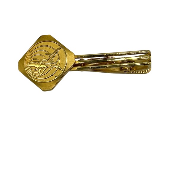 Vintage Tie Clip Clasp Japan Kawasaki Heavy Industries T-4  Aircraft Airplane - Picture 1 of 10
